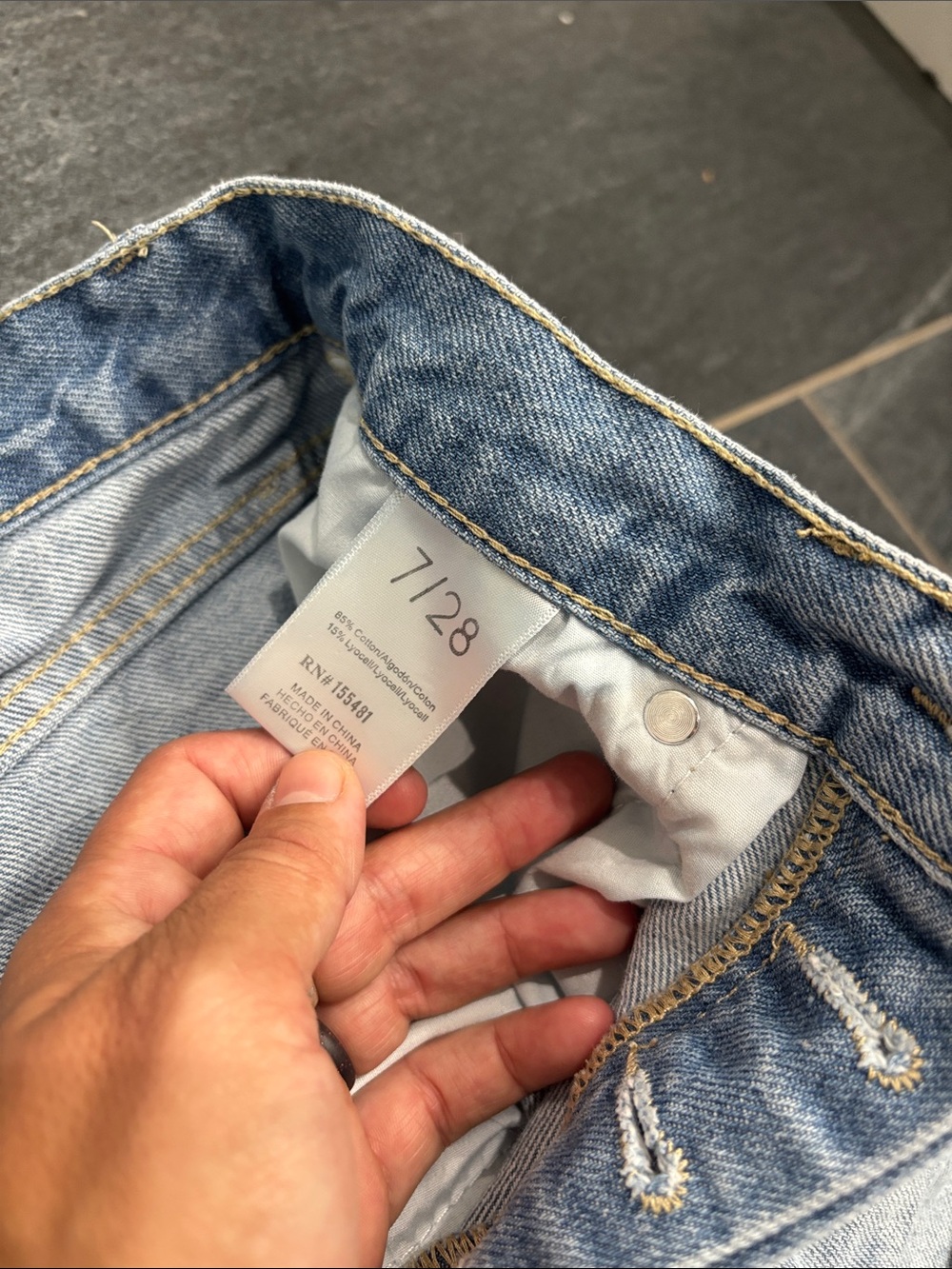 High Rise Button Fly shorts - Picture 2 of 3